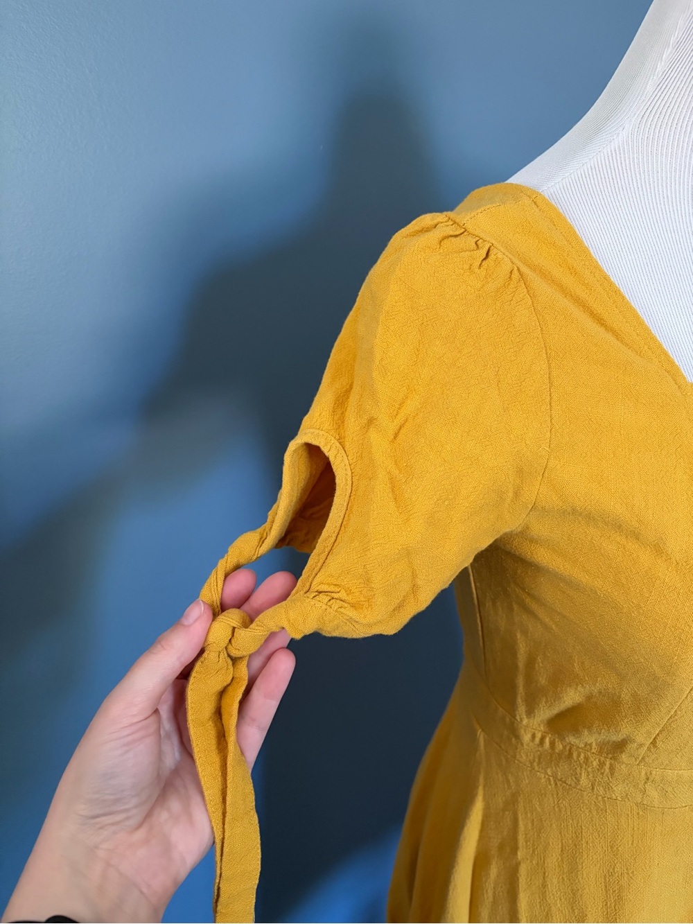 Women’s Square Neck Button Down Sunmer Dress - Picture 3 of 5